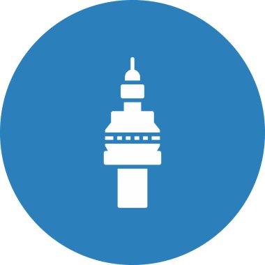 Bir bina simgesinin vektör illüstrasyonu