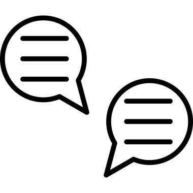 Sohbet ikonu. vektör illüstrasyonu