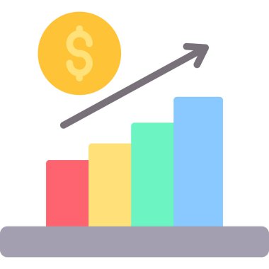 iş büyümesi grafik vektör illüstrasyonu.