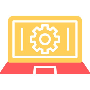 Bilgisayar. Web simgesi basit illüstrasyon