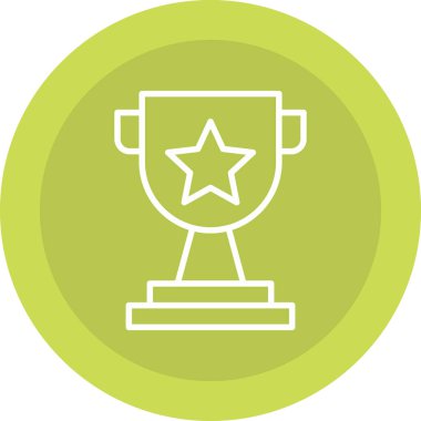 ödül kupa simgesi, vektör illüstrasyonu