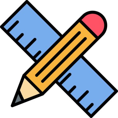 Kalem. Web simgesi basit illüstrasyon