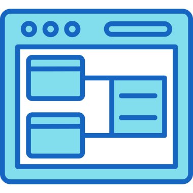 Web sayfası ikon vektör illüstrasyonu