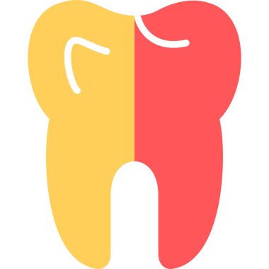 Modern diş simgesinin vektör çizimi