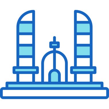 Anıt. Web simgesi basit illüstrasyon