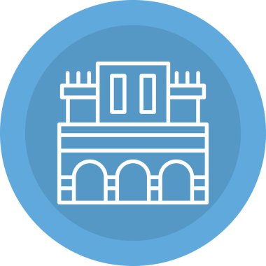 Bina. Web simgesi basit illüstrasyon