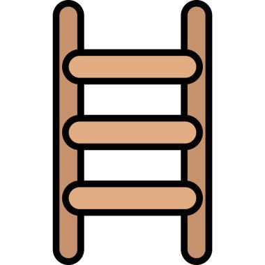 Merdivenler. Web simgesi basit illüstrasyon