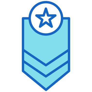 Mavi kurdele simgesine sahip bir yıldızın vektör çizimi