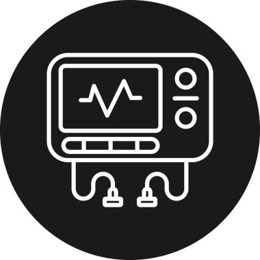 vektör lcd simgesi, vektör illüstrasyonu