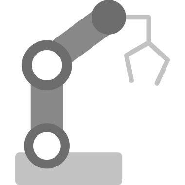 Kol robot robot ikonu. Düz çizim. Robot kol vektör sembolü. Web renk biçimi