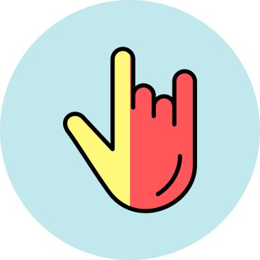 El hareketi ikonu. vektör illüstrasyonu