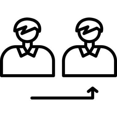 iş ikonu grubu. Beyaz arkaplanda izole edilmiş web tasarımı için iş vektörü simgesinin ana hatlarını belirle