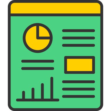 Çizelge. Web simgesi basit illüstrasyon