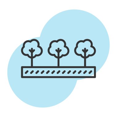 ağaçlar ikon vektör illüstrasyonu