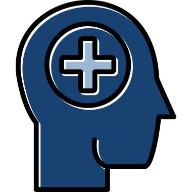 beyin ikonu vektör illüstrasyonu