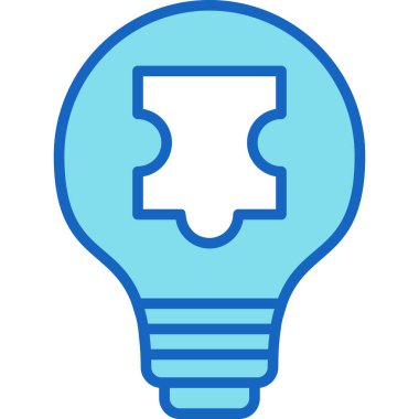 ampul ışığı fikir simgesi - taslak biçimi