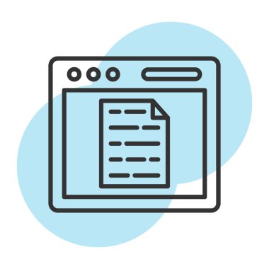 web sitesi vektör renk çizgisi simgesi