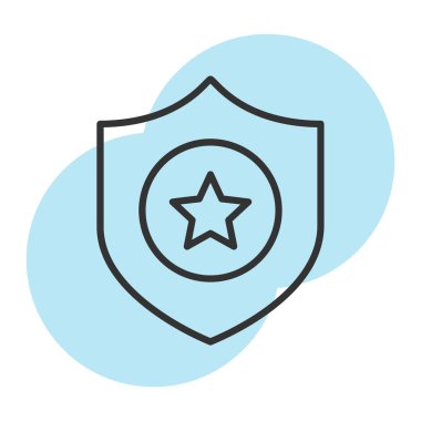 Modern kalkan simgesinin vektör çizimi