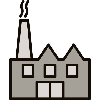 Fabrika ikonu. fabrika simgesi.