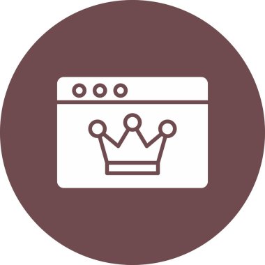 taç simgesi vektör illüstrasyonu