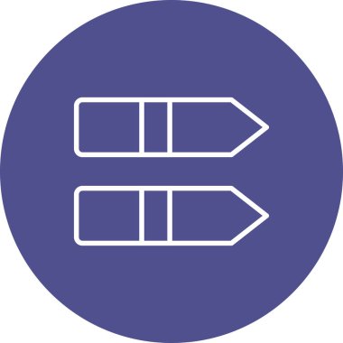 Yol işareti simgesinin vektör illüstrasyonu