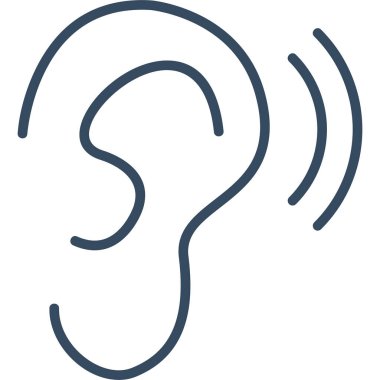 kulak duyma simgesi ana hat biçiminde