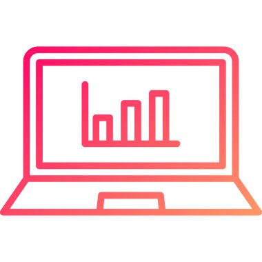 Dizüstü bilgisayar simgesi vektör çizimi