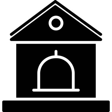 Bina. Web simgesi basit illüstrasyon