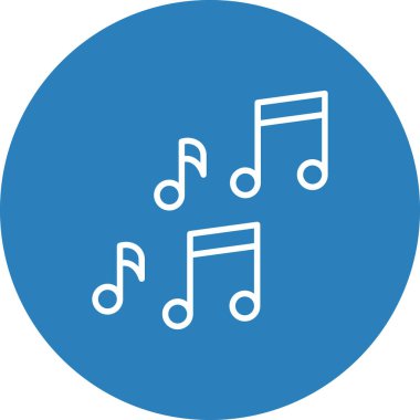 müzik nota simgesi vektör illüstrasyon tasarımı