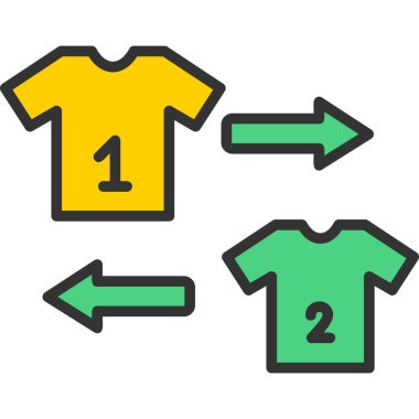 T-shirt ve giysi simgesi vektör illüstrasyonu, t-shirt seti, giysi simgesi vektörü, izole edilmiş t-shirt tasarımı ögesi,