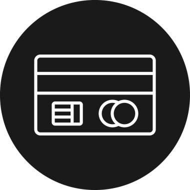 Kredi kartı simgesinin vektör çizimi