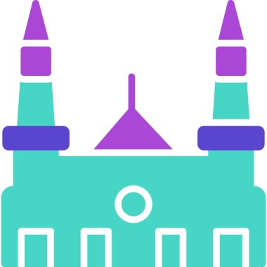 Şato. Web simgesi basit illüstrasyon