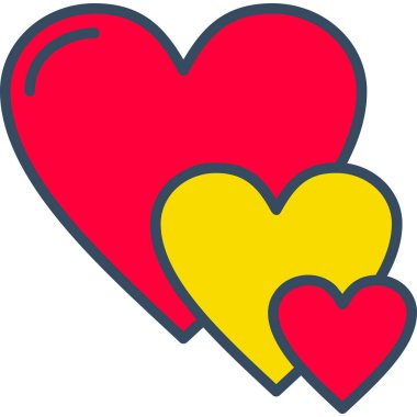 Kalp. Web simgesi basit tasarım