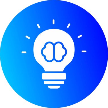 Işık fikri simgesi. resimleme