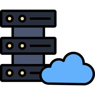 Bulut hesaplama. vektör illüstrasyonu