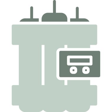 Retro radyo ikonu. vektör illüstrasyonu