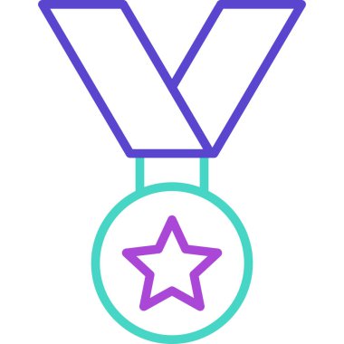 Madalya. Web simgesi basit illüstrasyon