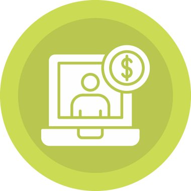 Bilgisayar. Web simgesi basit illüstrasyon