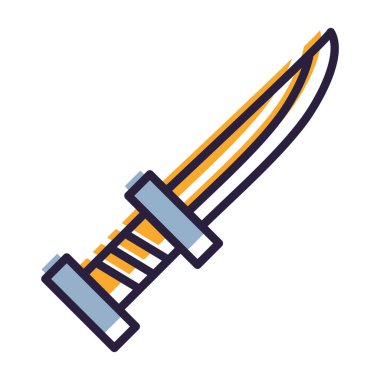 Kılıç. Web simgesi basit illüstrasyon