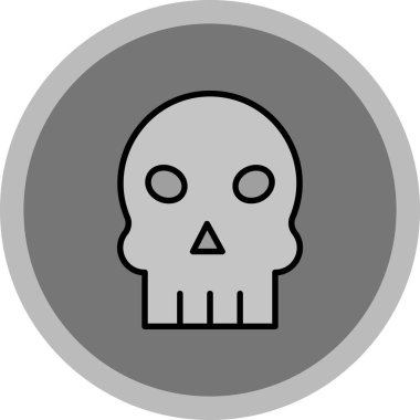 Bir kafatası simgesinin vektör çizimi