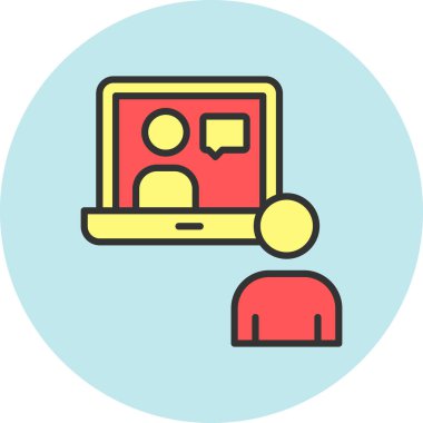 İnternet sohbeti. Basit resimleme