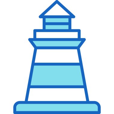 deniz feneri ikonu vektör illüstrasyonu