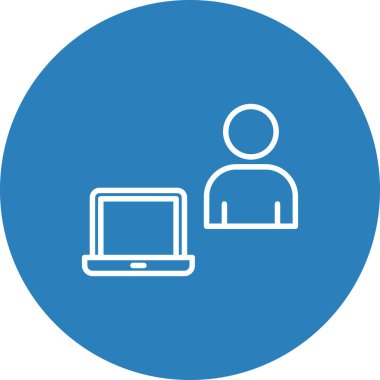 Bilgisayar. Web simgesi basit illüstrasyon