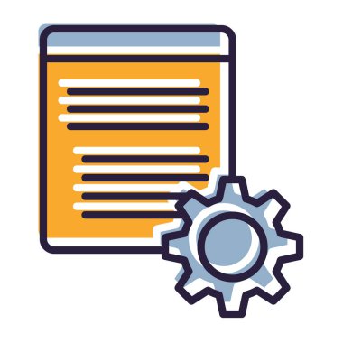 ayarlar renkli vektör simgesi ayarlanıyor