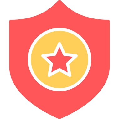 Kalkan. Web simgesi basit illüstrasyon