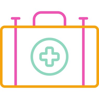 İlk yardım kiti simgesi, vektör illüstrasyonu