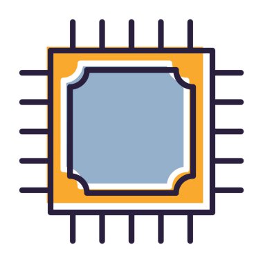 CPU kutsal kişilerin resmi, vektör çizim