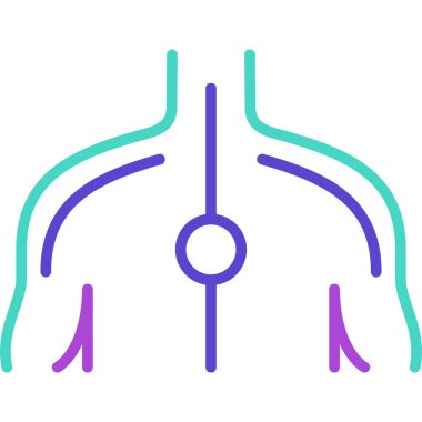 İnsan anatomisi renk ikonu. izole vektör illüstrasyonu