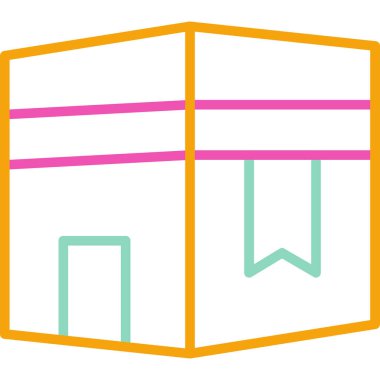 Modern ve modern bir yapı ikonunun vektör çizimi