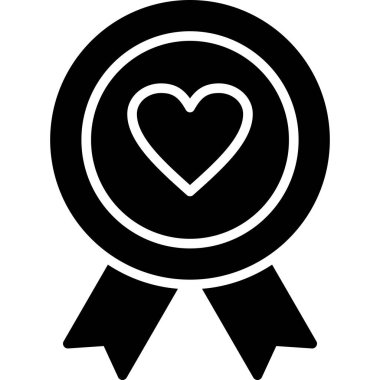 Kalp ikonu vektör illüstrasyonu